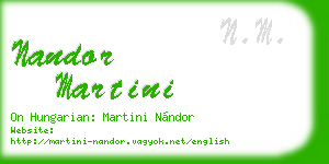 nandor martini business card